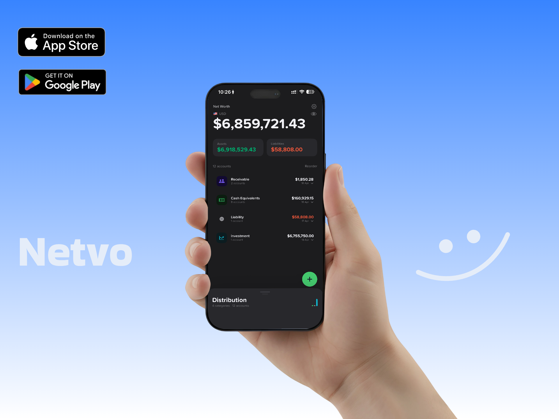 Netvo App - Net Worth Tracker for iOS & Android
