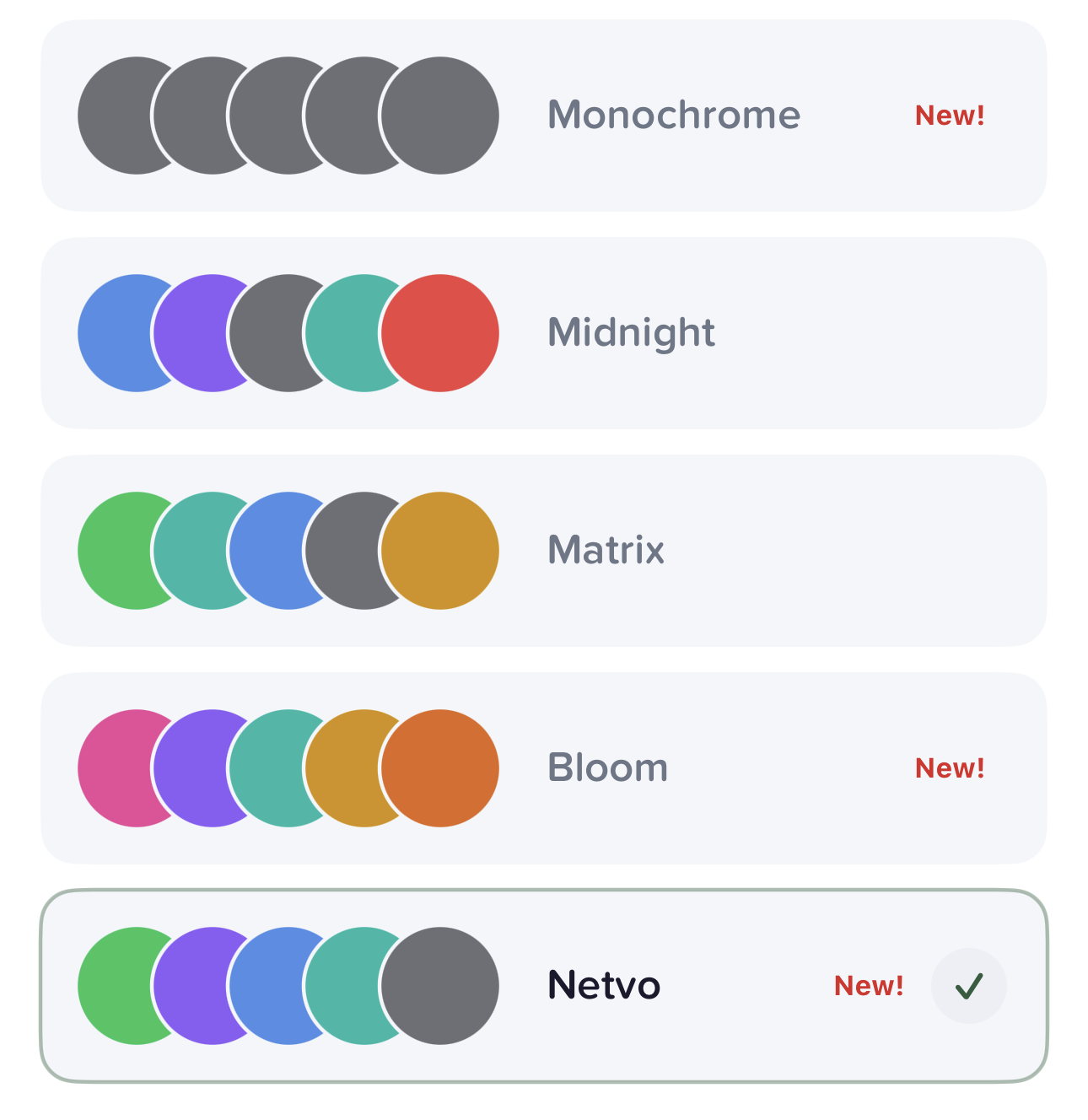 6 Color Themes screenshot